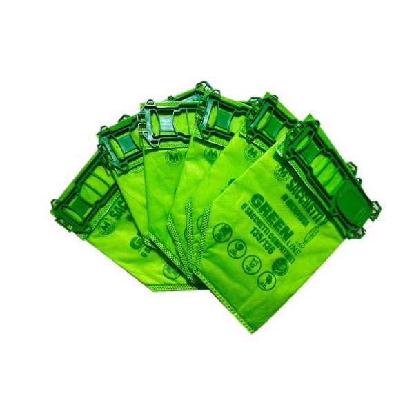 6 SACCHETTI MICROFIBRA VERDI GREEN LINE LUX PER VK135/136