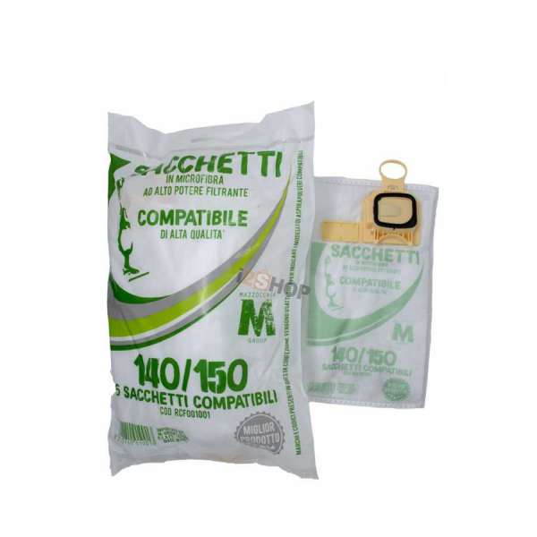 Confezione da 6 sacchetti microfibra alta qualita' Mazzocchia per Folletto vk 140 150